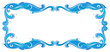 A blue unique border