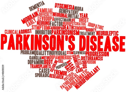 Illustration: Word cloud for Parkinson's disease Word cloud for Parkinson's disease
