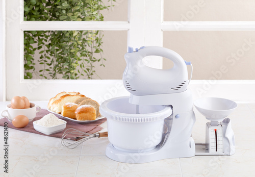 Photo: Electric mixer machine with weight scale for bake your bread Electric mixer machine with weight scale for bake your bread