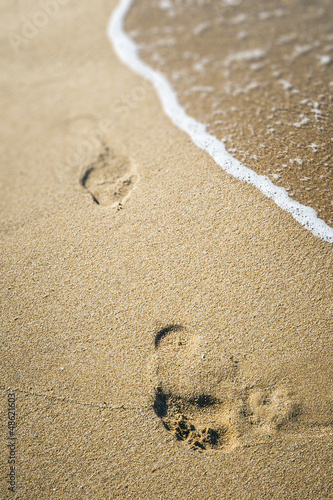 Photo: footprint in the sand footprint in the sand