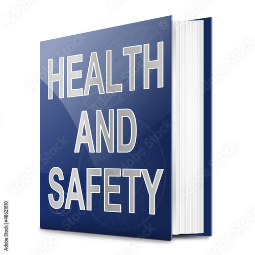 Illustration: Health and safety text book. Health and safety text book.