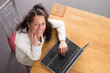 Photo: Happy Internet surfing Woman Happy Internet surfing Woman