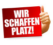 Wir schaffen Platz! Button, Icon