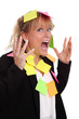 Screaming businesswoman
