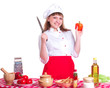 attractive woman cooking