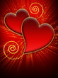 Valentines background with hearts