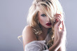 Sexy strict woman with red lips