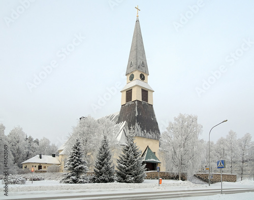 Photo: Rovaniemi Church in winter, Finland Rovaniemi Church in winter, Finland