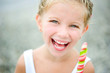 Photo: little girl on the beach little girl on the beach