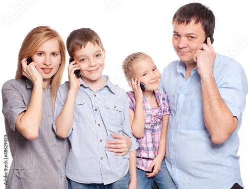 Photo: Family, speaking on the phone Family, speaking on the phone