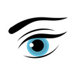 Blue female eye