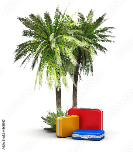 Illustration: Travel, vacations and tourism concept Travel, vacations and tourism concept
