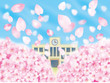 Vector: 桜のスクール 桜のスクール