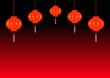 Frise lampions éteints - Nouvel an Chinois