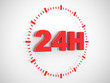 Illustration: 24 hours delivery sign 24 hours delivery sign