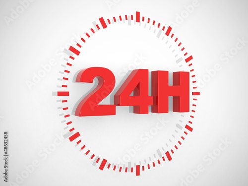 Illustration: 24 hours delivery sign 24 hours delivery sign