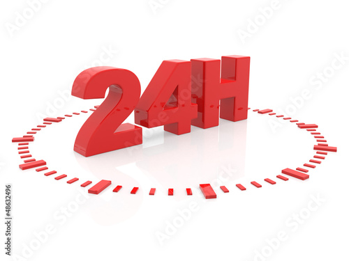 Illustration: horaires d'ouverture - service 24 h horaires d'ouverture - service 24 h