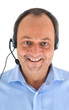 Mann mit Headset
