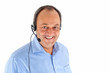 Mann mit Headset
