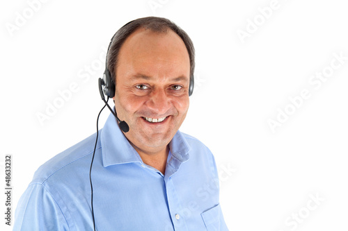 Photo: Mann mit Headset Mann mit Headset