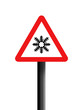 Snow warning sign