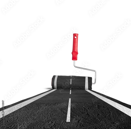 Illustration: Painting the road Painting the road