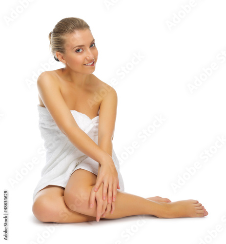 Photo: Young healthy girl isolated Young healthy girl isolated