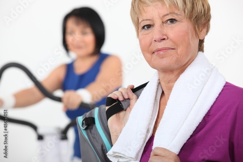 Photo: Women using gym equipment Women using gym equipment