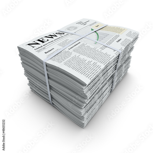 Illustration: Newspapers stack Newspapers stack