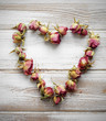 Photo: Heart from dry rose buds Heart from dry rose buds
