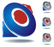 Vector: blue compass icon blue compass icon