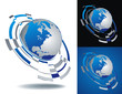 abstract globe icon set