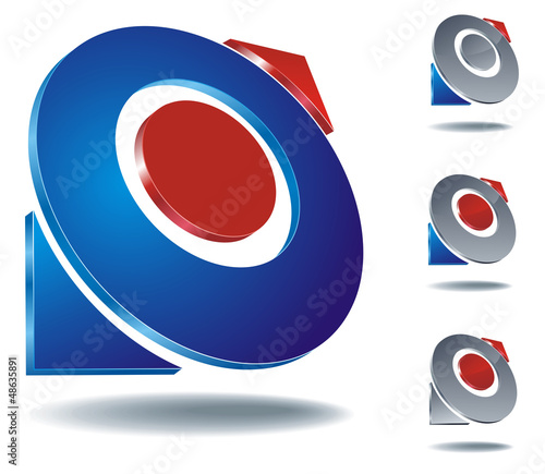 Vector: blue compass icon blue compass icon