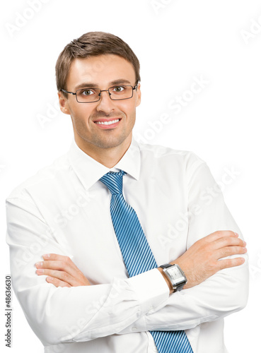 Photo: Businessman, isolated on white Businessman, isolated on white