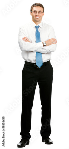 Photo: Smiling businessman, over white Smiling businessman, over white