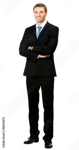Photo: Smiling businessman, over white Smiling businessman, over white
