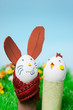 Oster-Bastelei: Hase und Henne