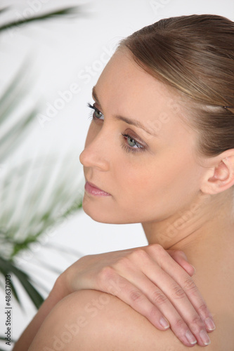 Photo: Young fair-haired woman bared Young fair-haired woman bared