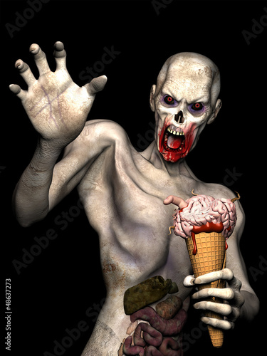 Illustration: Zombie Brain Cream Cone 1 Zombie Brain Cream Cone 1