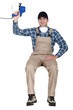 Man with a paint sprayer