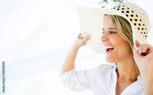 Photo: Happy woman at the beach Happy woman at the beach