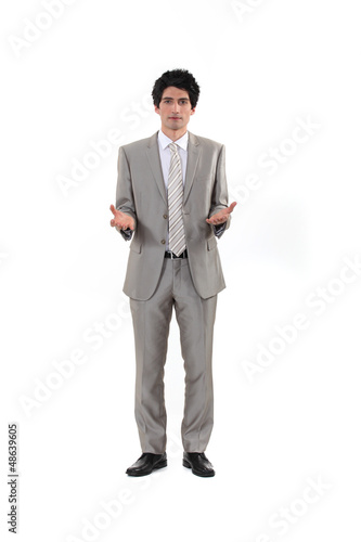 Photo: businessman making presentation businessman making presentation