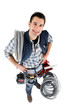 High-angle shot of a tradesman
