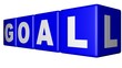 Goal blue cubes