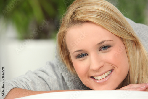 Photo: Young woman smiling Young woman smiling