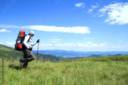 Photo: Summer hiking in the mountains. Summer hiking in the mountains.