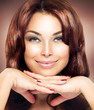 Beauty Woman Portrait. Beautiful Makeup