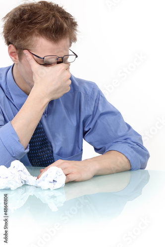 Photo: Business man in pain. Business man in pain.