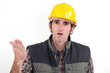 Annoyed builder