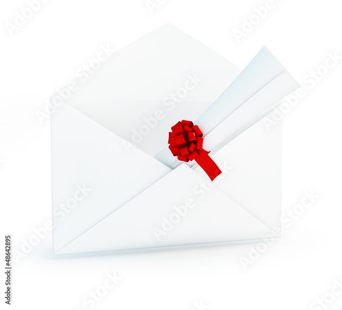 Illustration: letter diploma on a white background letter diploma on a white background